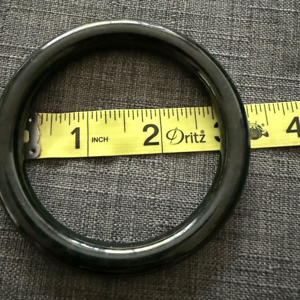 Vintage black jade  Bangle Bracelet - Picture 5 of 6
